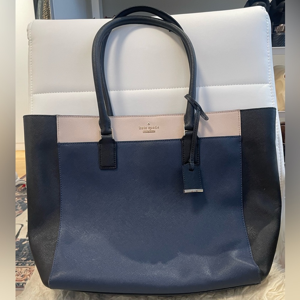 Kate Spade Navy, Cream and Black Business Tote